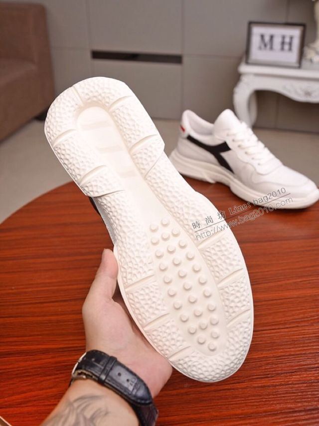 PRADA男鞋 普拉達米蘭展新品男鞋 普拉達小牛皮鞋 普拉達四季款休閒男鞋  hdx13373